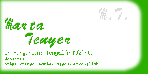 marta tenyer business card